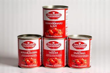 Cans of San Marzano DOP tomatoes